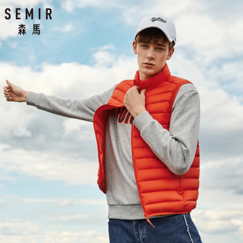 SEMIR Mens Packable Puffer Vest with Stand-up Collar Men Padded Vest Lightweight Down Vest for Men Zip-up Vest Winter Clothes SEMIR Mens Packable Puffer Vest with Stand-up Collar Men Padded Vest Lightweight Down Vest for Men Zip-up Vest Winter Clothes