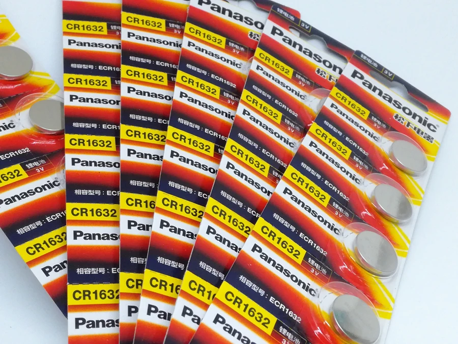 

50PCS/LOT New Original Panasonic CR1632 Button Cell Coin Batteries CR1632 Car Remote Control Electric Alarm 3V Lithium Battery