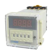 DH48J-A 1-999900 Contagem Up Contador Digital Relay w Base de AC/DC 12 V 24 V 220 V 110 V 50/60Hz