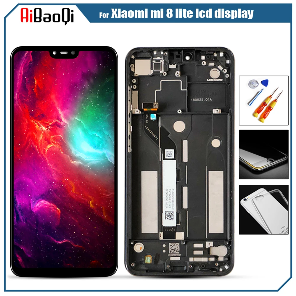 

For Xiaomi Mi 8 lite LCD Display + Frame Touch Screen Panel For Xiaomi Mi 8X LCD Digitizer Replacement Repair Spare Parts