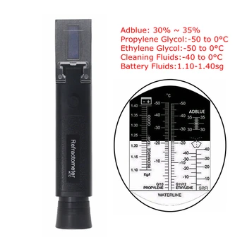 

Handheld Refactometer 4 in 1 Engine Fluid Adblue Propylene Ethylene Glycol Tester Car Battery Fluids Antifreeze Refractometer
