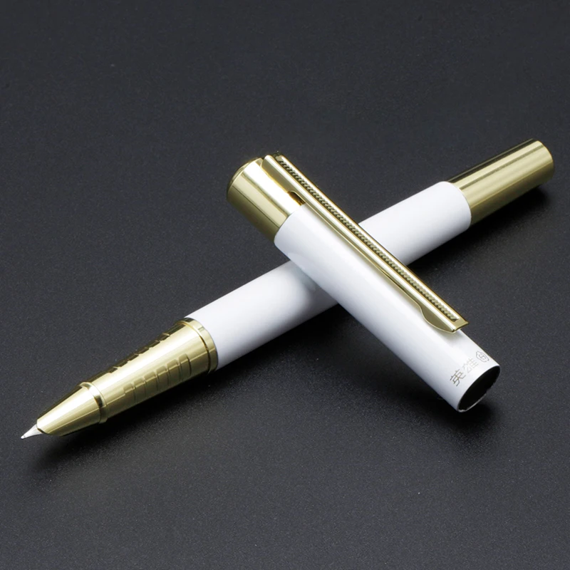 Fountain Pen Gold Clip White Hooded Nib 0.5mm Iridium Ink Pens for Writing School Office Supplies Business Gift Stationery Fountain Pen Gold Clip White Hooded Nib 0.5mm Iridium Ink Pens for Writing School Office Supplies Business Gift Stationery
