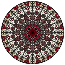 Megayouput, Круглый абстракционный ковер, диаметр 60 см/80 см/100 см/120 см/140 см/160 см/200 см, коврик для дома, гостиницы, дверной коврик