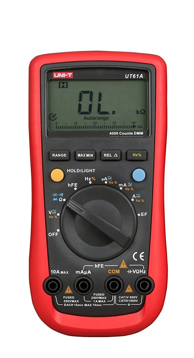 

UNI-T UT61A Modern Digital Multimeters RMS RS232 REL AC DC Amperemeter 22000 Count Auto Range Test Meter