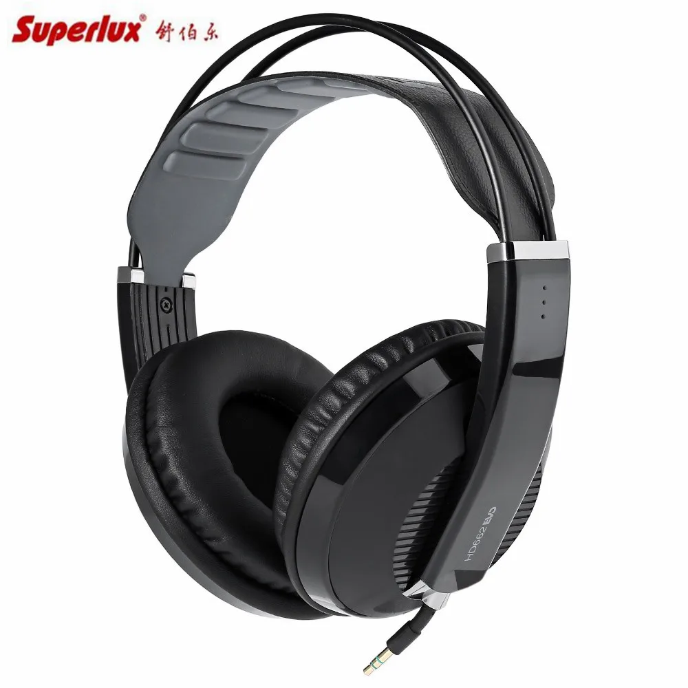 

Superlux Headphones HD662EVO Closedback Monitoring Headset Circumaural Design Self-adjusting Headband gaming headsets