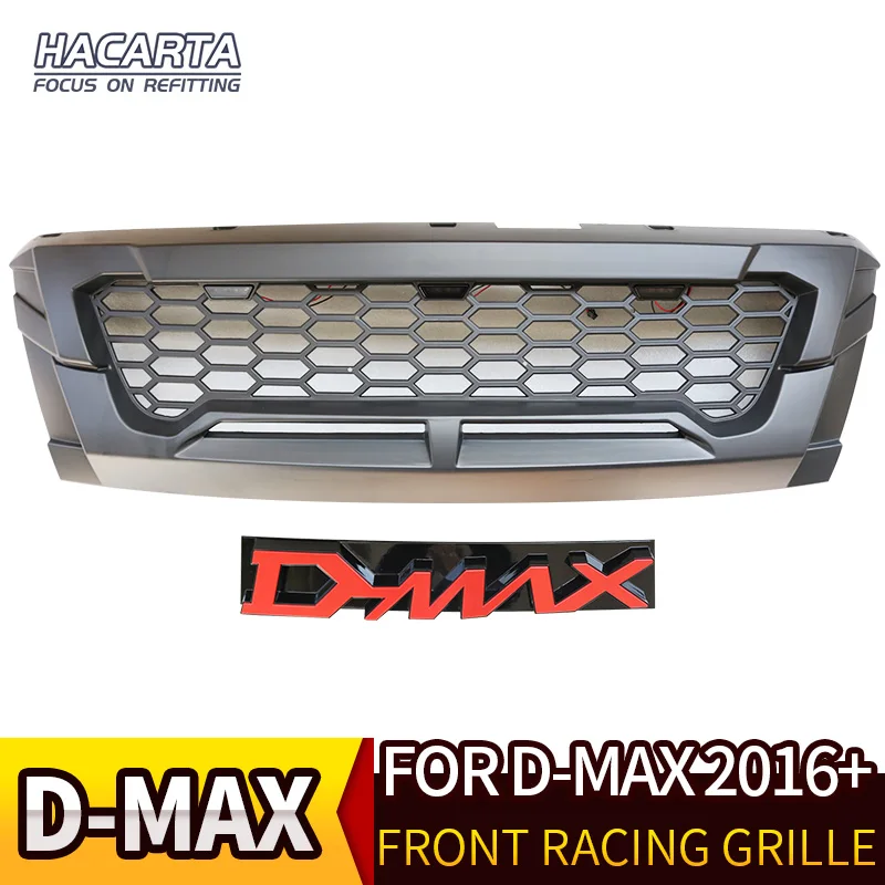 Для ISUZU DMAX D-MAX- ABS Матовый черный передняя гоночная решетка грили авто аксессуары передний бампер Маска крышка подходит для гриля