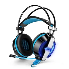 NIYOQUE G7000 USB Game Gaming Headset 7.1 Surround Sound In-line Controller Adjustable Mic Noise Cancellation with LED Light