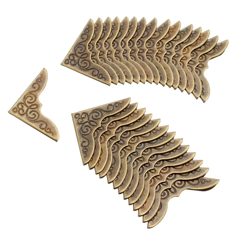 

100pcs/lot Shirt Ollar Angle Book Corner 23MM Bronze Color DIY Collar Book Angle Photo Frame Accessories Golden