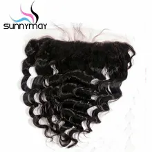 Sunnymay Brazilian Hair Loose Wave Natural Color Swiss font b Closure b font 13x4 Pre Plucked