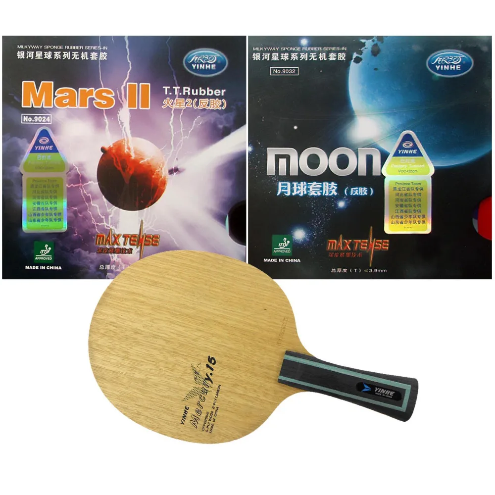 

Pro Combo Paddle Racket Yinhe Mercury.15 + Mars II Factory Tuned and Moon Factory Tuned Shakehand long handle FL