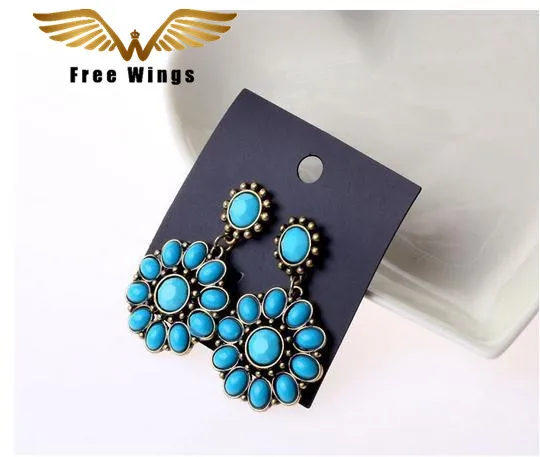 

Fashion Brand New Gem Sunflowers Earrings Women Jewelry TT B2.88