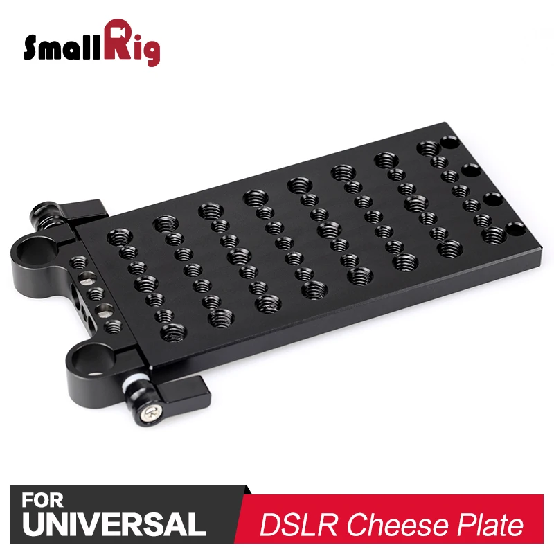 buy SmallRig DSLR Camera Cheese Plate with Dual 15mm Rod Clamp With 1 4 3 8 Thread Holes 1093