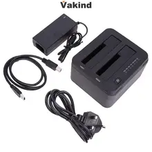 2 5 3 5 Inch USB3 0 to Dual SATA Hard Drive Adapter Docking Station for