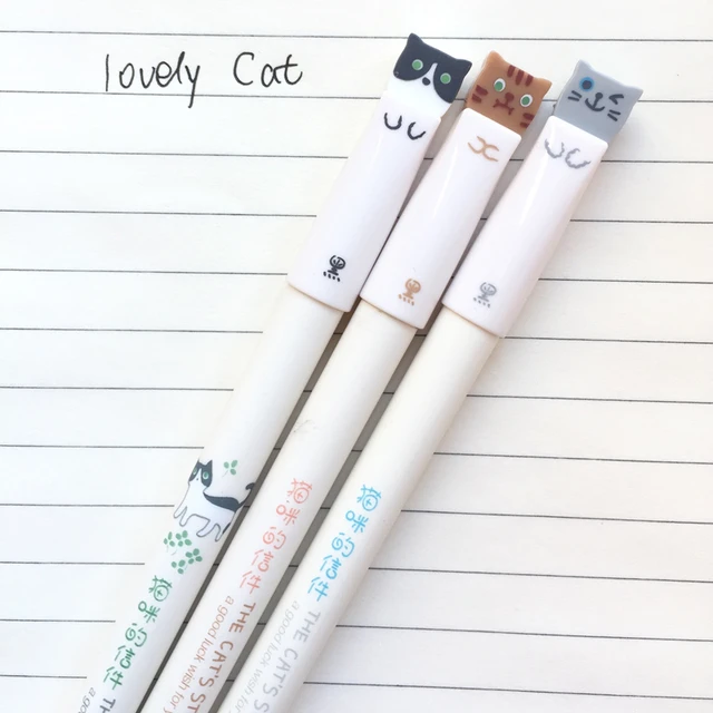 6pcs/set Kawaii Cat Gel Pen Creative Cute Neutral Ink Pen Children Gift  School Office Writing Supplies Stationery - Ballpoint Pens - AliExpress