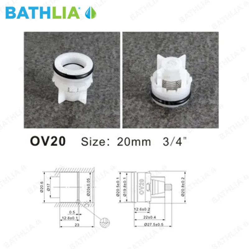 Клапан контроля воды OV15 OV20 OV25 OV32 обратная душевая головка обратный клапан ABS ванная комната экономии воды пластиковый обратный клапан - Цвет: OV20