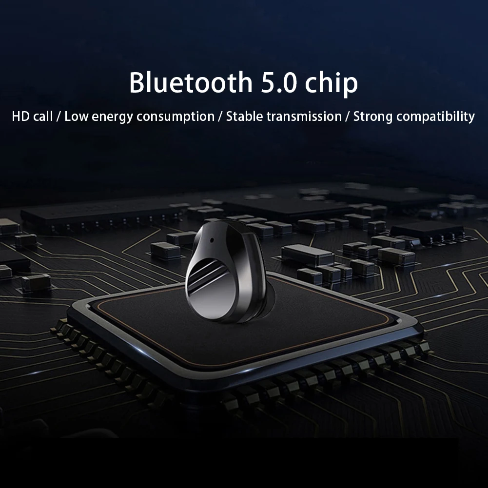 Внутриканальная Водонепроницаемая гарнитура 5,0 наушники Беспроводная bluetooth-гарнитура TWS зарядка мини спортивные наушники шумоподавление