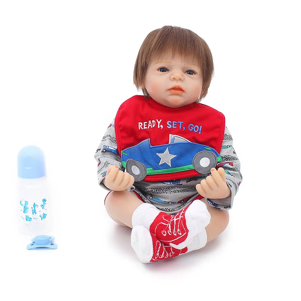 

DollMai Reborn Baby boy Lifelike 20 inch real baby silicone vinyl dolls reborn Christmas Gift Toy Kids Playmate Bebes reborn bo