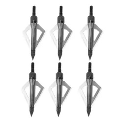 Новый 6 шт. Охота стрелка broadheads 100 зерно 3 лезвия для арбалета и соединения новых