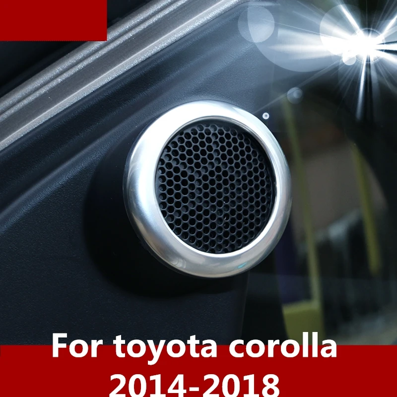 Для toyota corolla 2014-2018 ABS Хромированная Автомобильная дверь аудио динамик рамка
