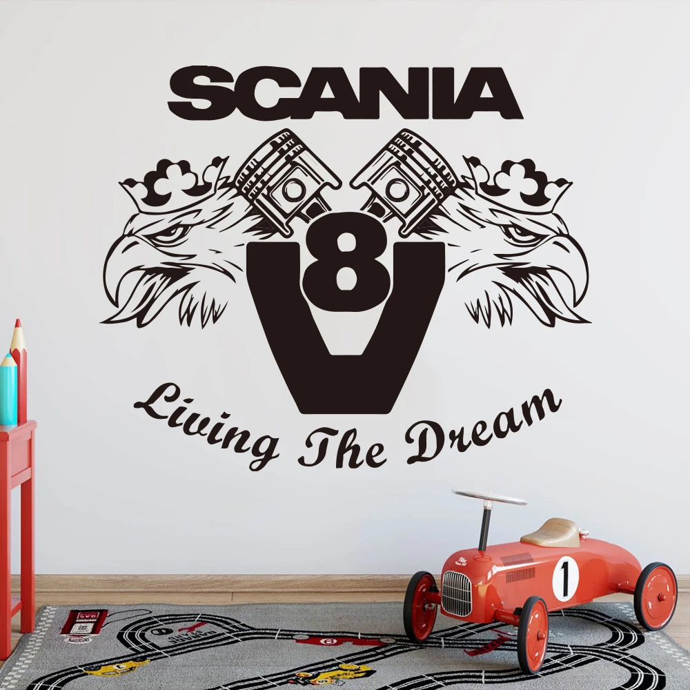 Наклейка на автомобиль Скания Life the dream V8 Svempra Griffin Truck HGV LKW Виниловая наклейка