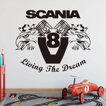 

Scania Living the dream V8 Svempra Griffin Truck HGV LKW Sticker Decal Vinyl Car Vehicle