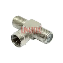 10 шт. RF CCTV F мужской удвоить F женского тройной Т типа F мужчин и женщин разъем адаптера