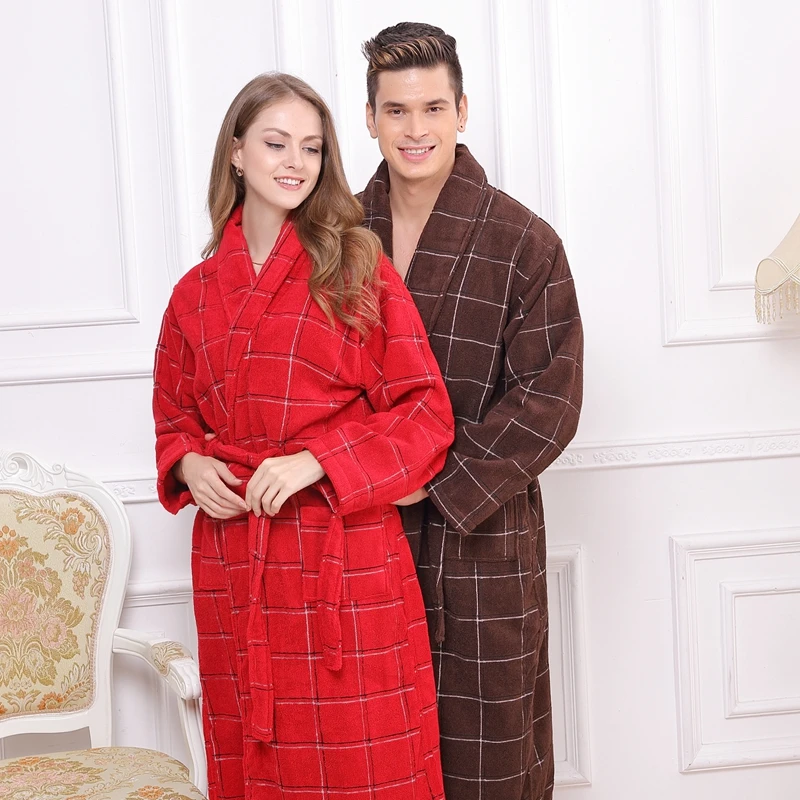 Autumn winter thick long cotton bathrobe men male blanket towel fleece  robe lengthen plus size long-sleeve sleepwear nightgown