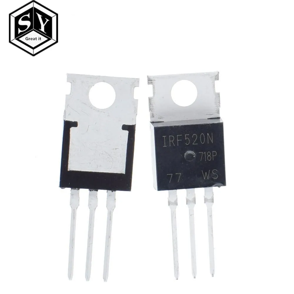 

10PCS IRF520 IRF520N TO-220 N-Channel IR Power MOSFET New original