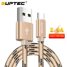 

SUPTEC Type C Cable Charging USB C Cable for Samsung Galaxy S9 S8 Oneplus Huawei Nylon Braided Fast Data Sync Type-C Phone Cable