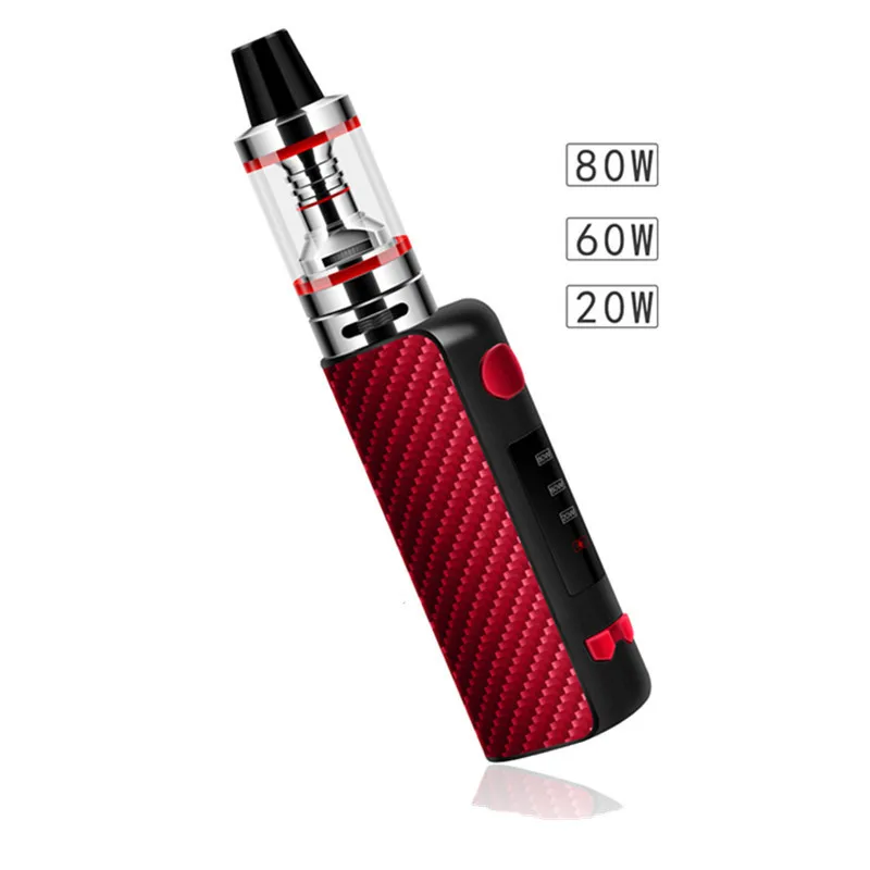 2019 Original 80w vape kit 1600mah battery with LED display electronic cigarette 2.5ml tank huge vaporizer kit electronic hookah