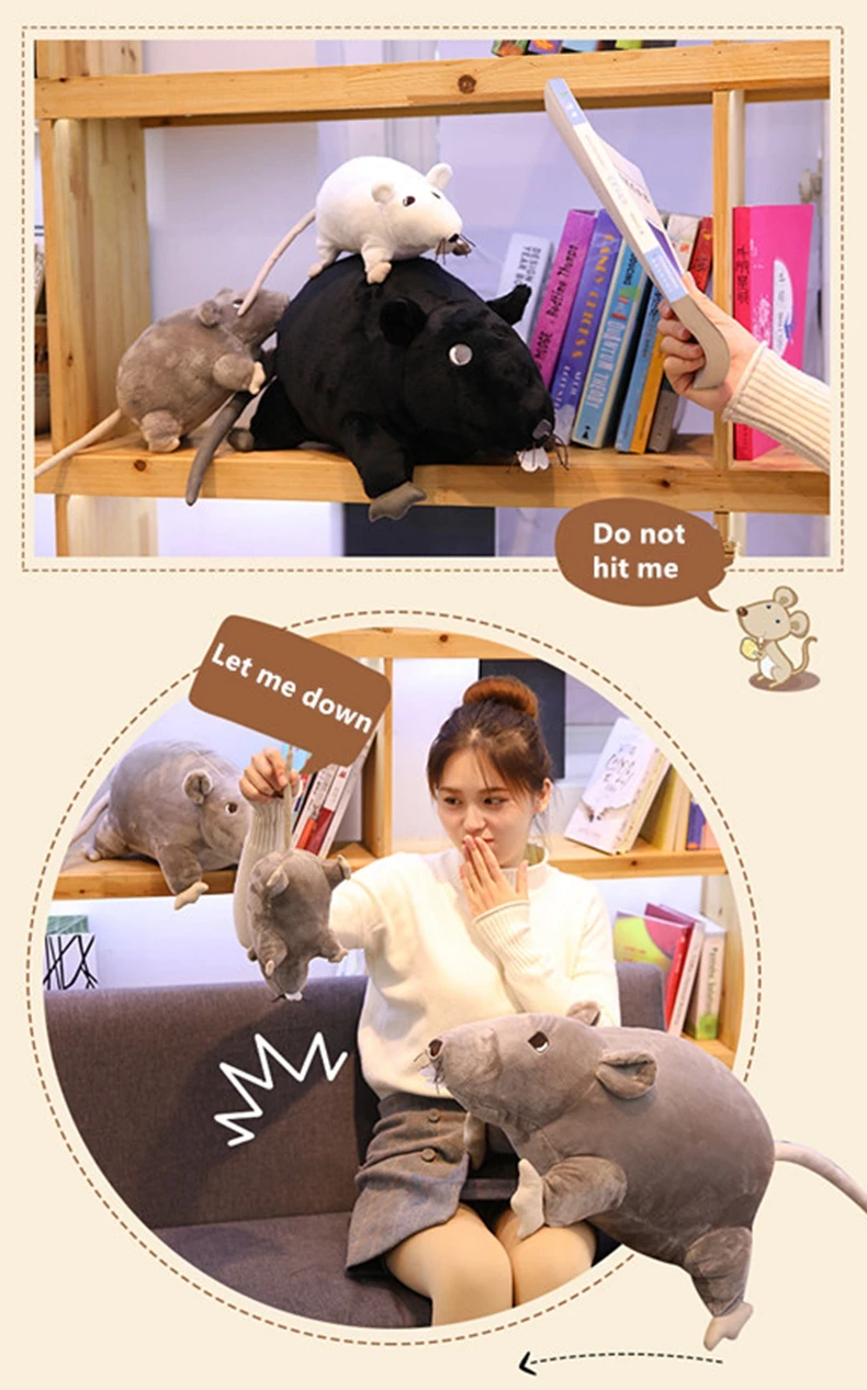 simulation mouse doll big plush toy funny ugly mouse toys zodiac mouse doll rat year mascot decoration 24inch 60cm (8)
