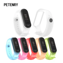 For Xiaomi Mi Band 3 Strap Transparent Sports Replace Strap Multicolor Silicone Mi Band 3 Bracelet Belt for Mi Band 3/NFC Strap