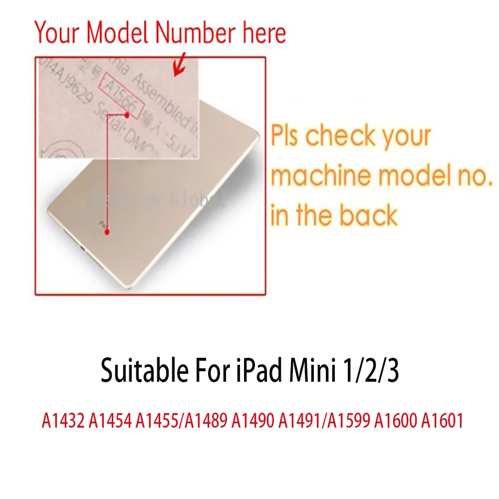 Чехол для iPad mini 1/2/3 1:1 из искусственной кожи, защитный чехол для iPad Apple Mini1 mini2 mini3 Авто Режим сна/Пробуждение Смарт Обложка