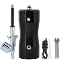 1 шт. Аэрограф инструмент двойного действия гравитационная подача 0,3 мм сопло 7CC спрей Аэрограф для дизайна ногтей краски татуировки инструмент с гаечным ключом соломы G12 насос