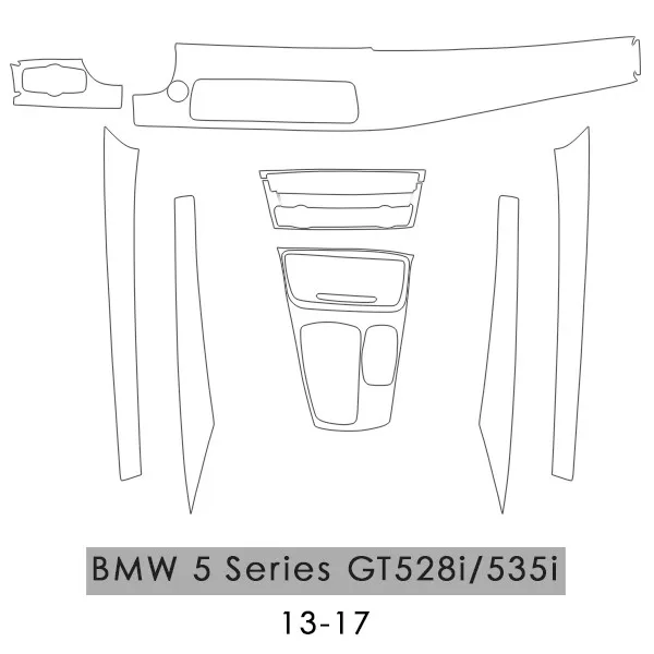 Самовосстановления внутренняя отделка защитная пленка Шестерни переключения Панель наклейка на приборную панель для BMW F10 F11 F07 Z4 E89 F25 F26 G30 F15 F16 F30 - Название цвета: for 5GT F07 2013-17