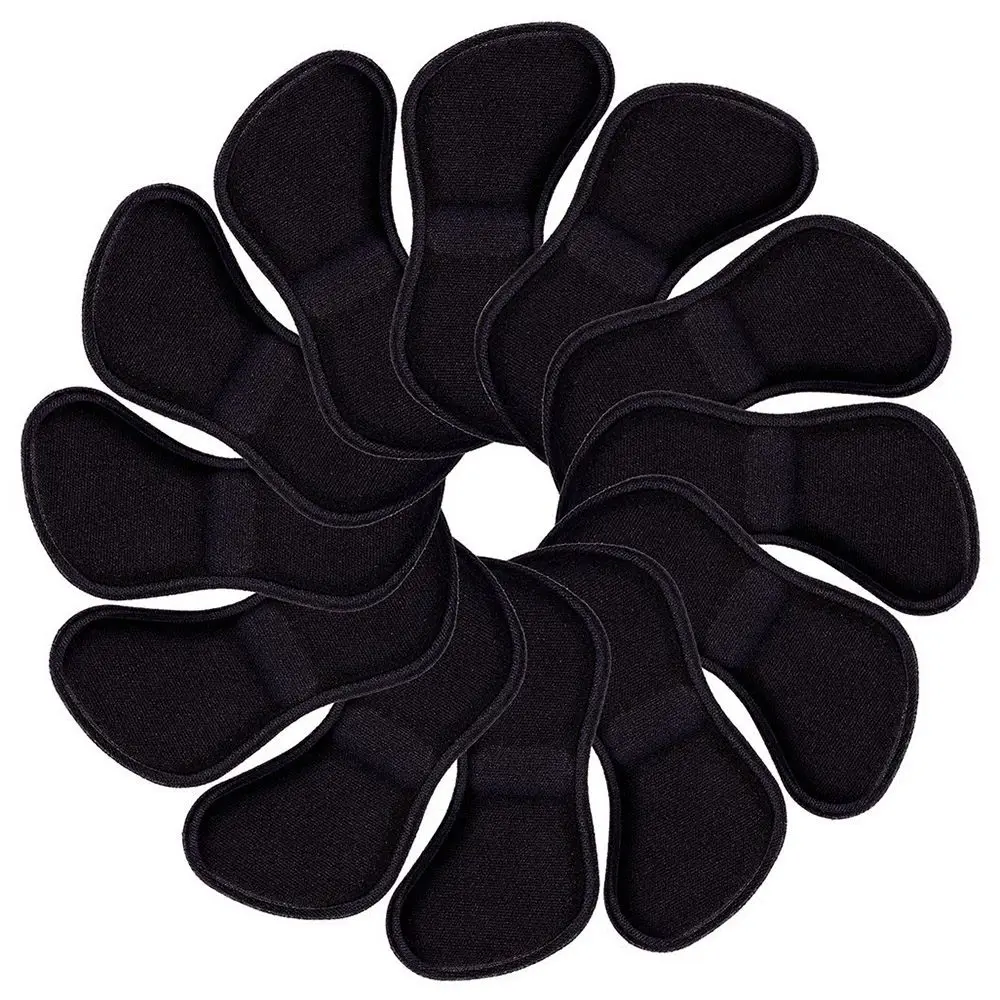 

6 Pairs Shoe Heel Insoles Heel Stickers Heel Back Cushion Pad Foot Care Protector Insole Liner Black