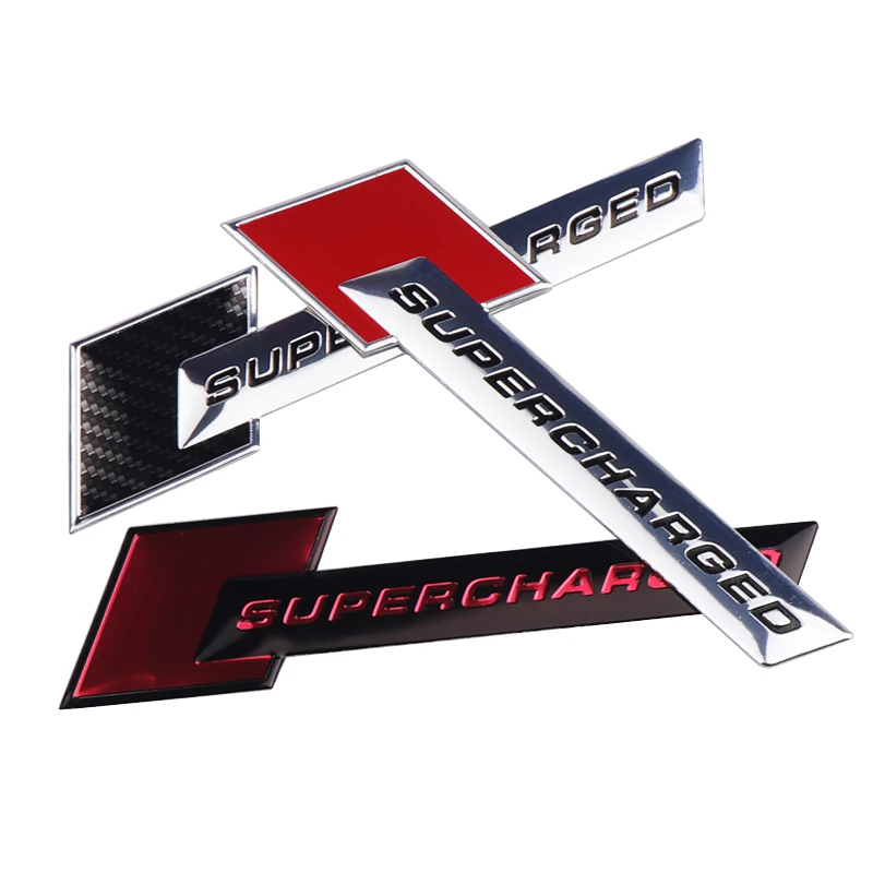 

Car-styling Aluminum Motorsport SUPERCHARGED Decal Emblem Badge Car Sticker for Audi bmw ford benz Jeep toyota cruze focus