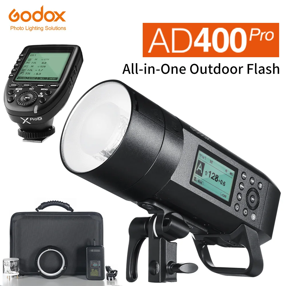 Вспышка Godox AD400Pro TTL HSS со встроенным беспроводным литий ионным аккумулятором 2 4G +