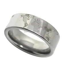 Free Shipping USA UK Canada Russia Brazil Hot Sales 8MM Silver Pipe Unique World Map Design The Lord Mens Tungsten Wedding Rings Free Shipping USA UK Canada Russia Brazil Hot Sales 8MM Silver Pipe Unique World Map Design The Lord Mens Tungsten Wedding Rings