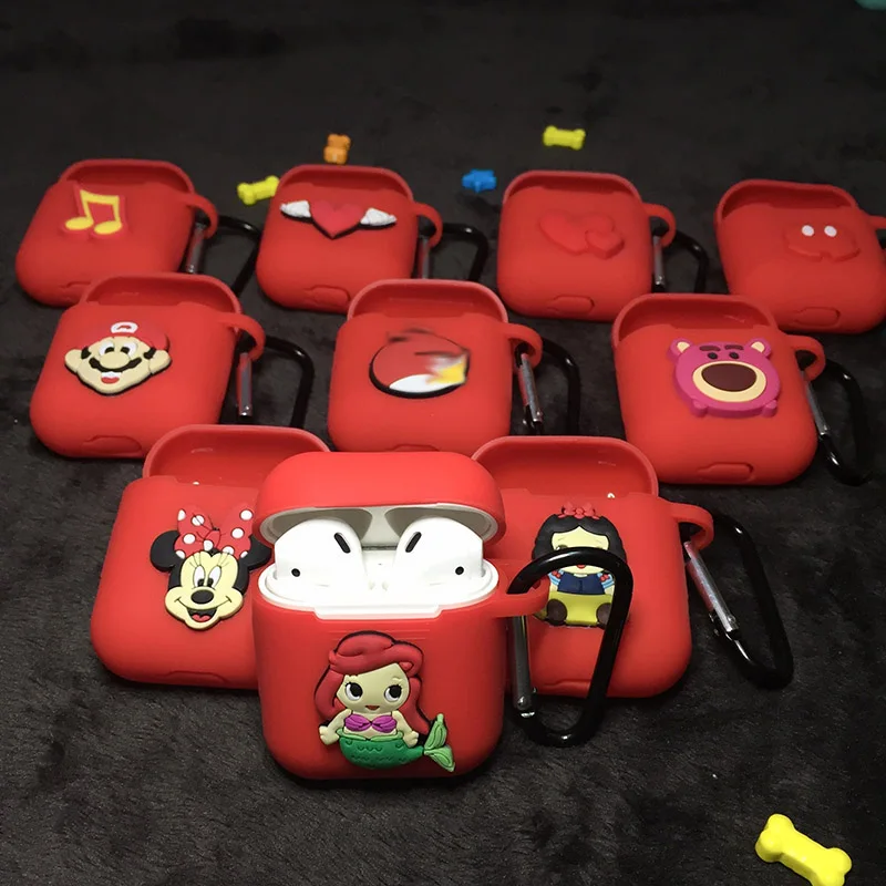 SophiaLong силиконовый беспроводной чехол для наушников AirPods Защитная крышка Miceky Minnie