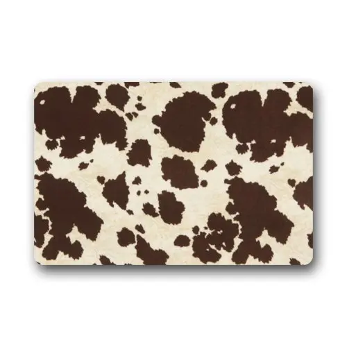 Door Mat Big Cow Fur Print Pattern Doormat Rug Indoor/Outdoor/Front Door/Bathroom Mats Floor Mat