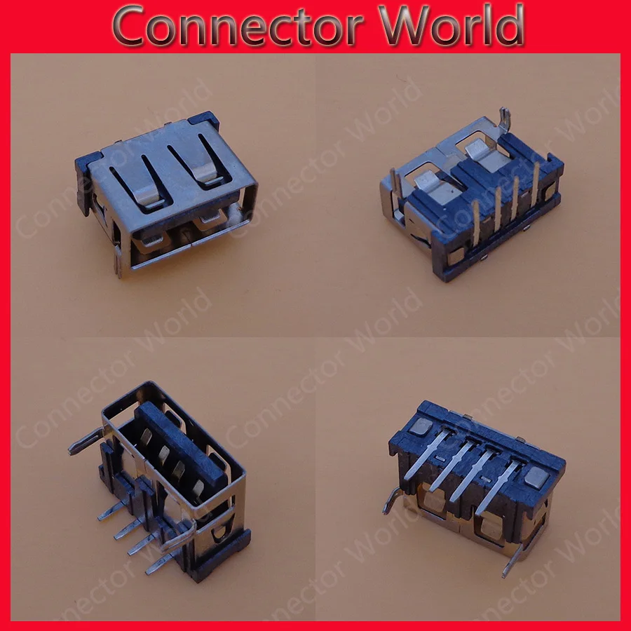 

5-100pcs/lot 2.0 4pin USB JACK Laptop USB Jack USB 2.0 micro socket Connector charging port plug pcb