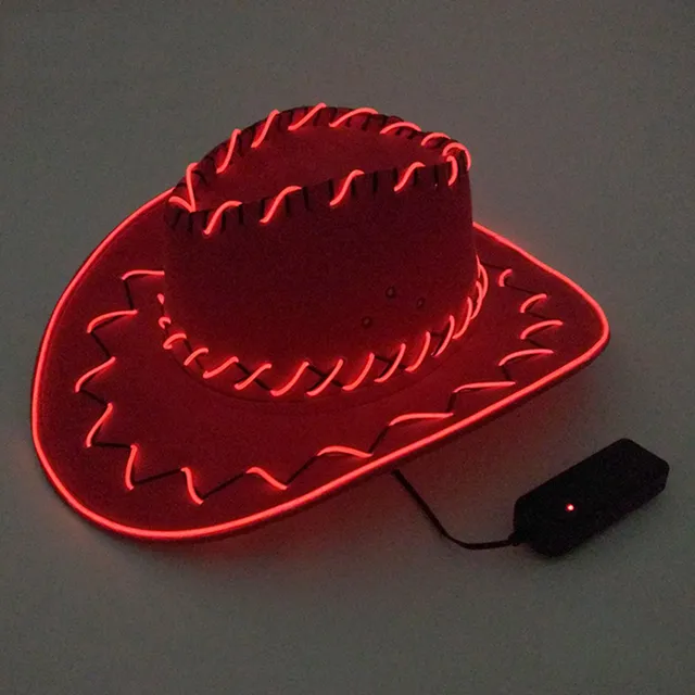 6 Style LED Glow Light Up Party Hat Neon glow light Cosplay EL Hats