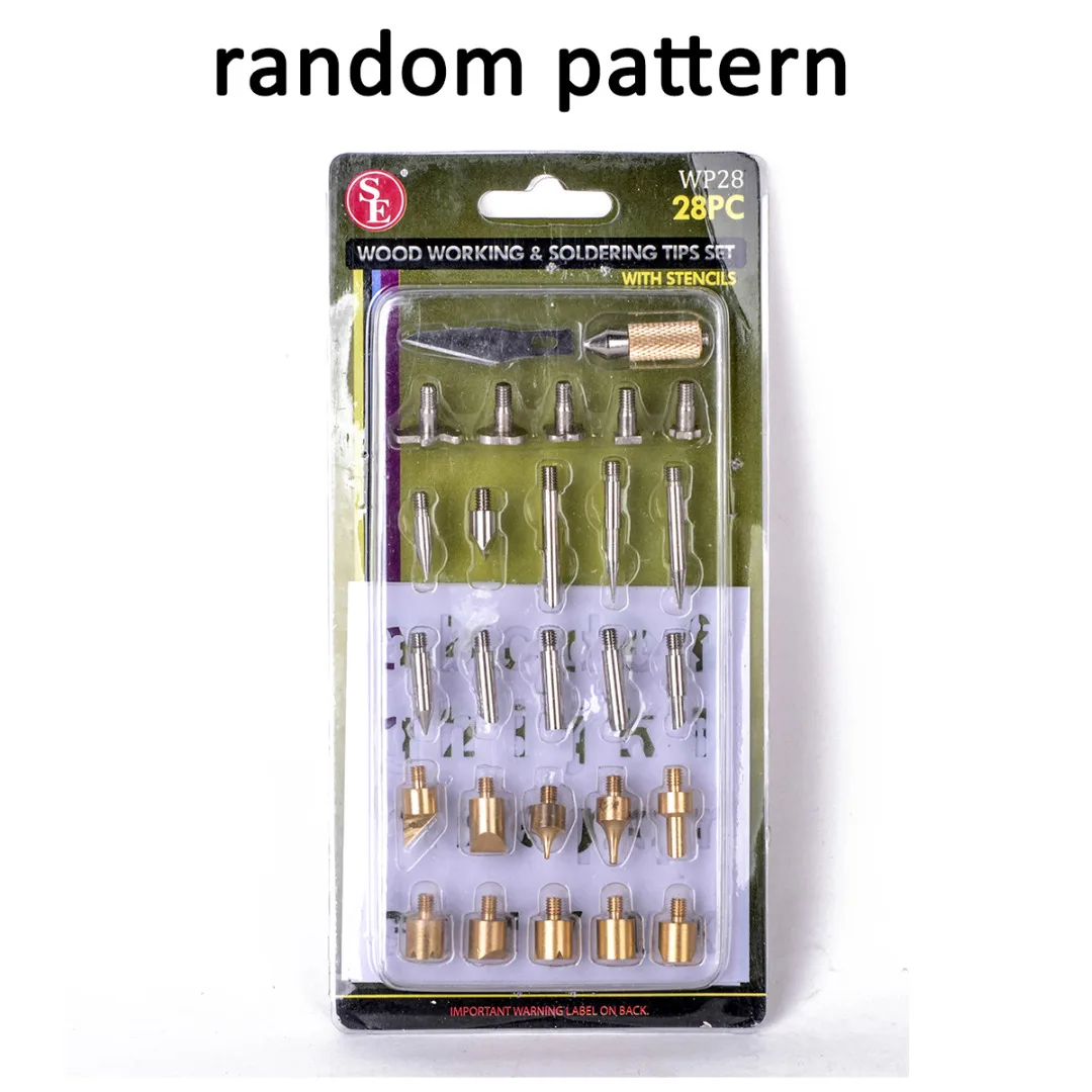 28pcs Soldering Iron Tool Kit Wood Burning Pen Tips & Stencil Set Carving Burner Wood burning Pyrography Tool Assortment Kit