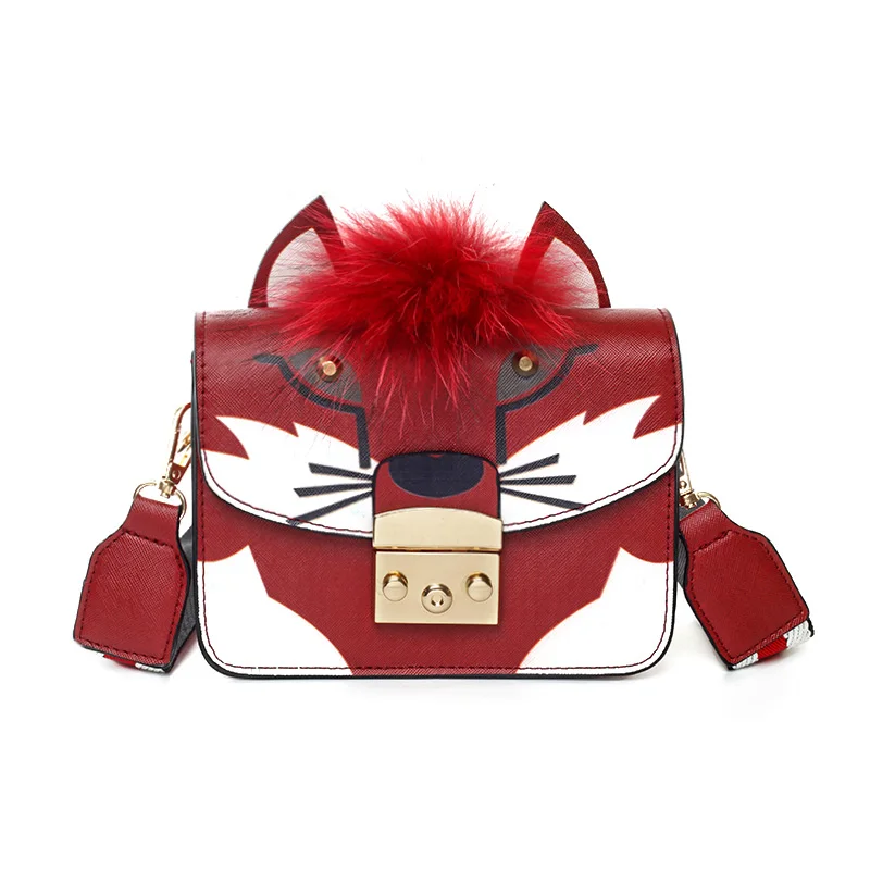 Crossbody Bags for Women Fashion Wide Shoulder Strap Fur Ball Decoration Ladies Bag Casual Shoulder Messenger PU Leather Bags