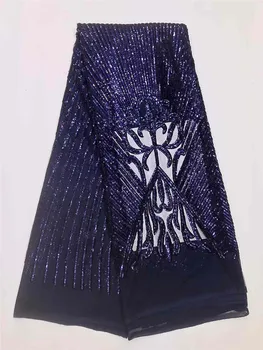 

Factory offers Latest African Dressess lace fabric 100% Super quality tulle sequins lace fabric for Wedding Dresses Winn928h