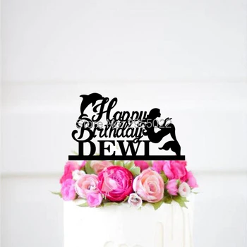 

Custom Mermaid Birthdays Cake Topper,Mermaid Name Cake Topper, Under the Sea Cake Topper,Mermaid Birthday Party Cake topper