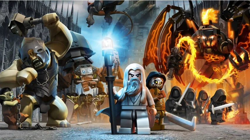 

lego lord of the rings game 3 Sizes Silk Fabric Canvas Poster Print