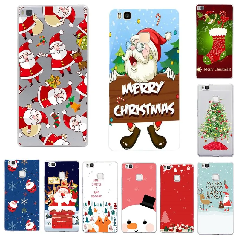 Phone Cover For Huawei P20 Mate 10 P10 P9 P8 Lite Mini 2017 Case Santa Claus christma Coque huawei P Smart Cases |