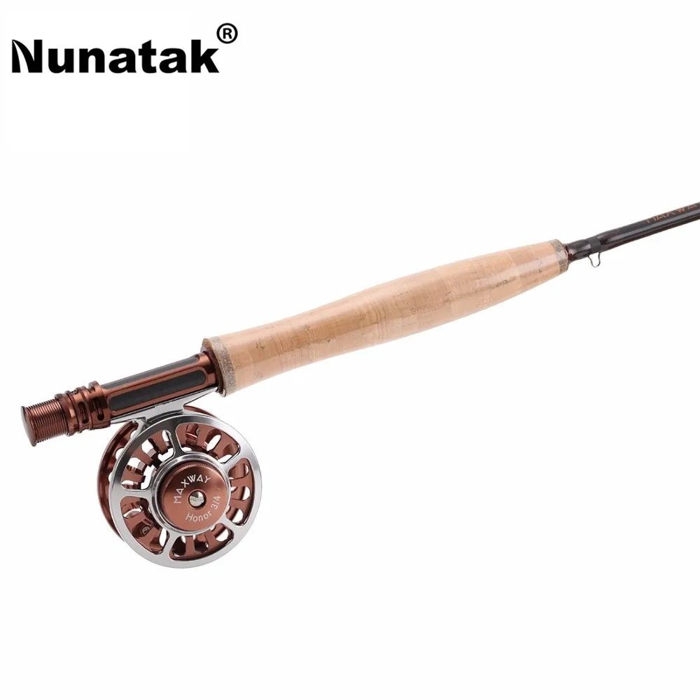 Nunatak Maxway Honor Combo Fly Rod 3/4#2,4 M удочка+ катушка+ сумка для удочки+ 24 unids рыболовная приманка коробка набор для ловли форели